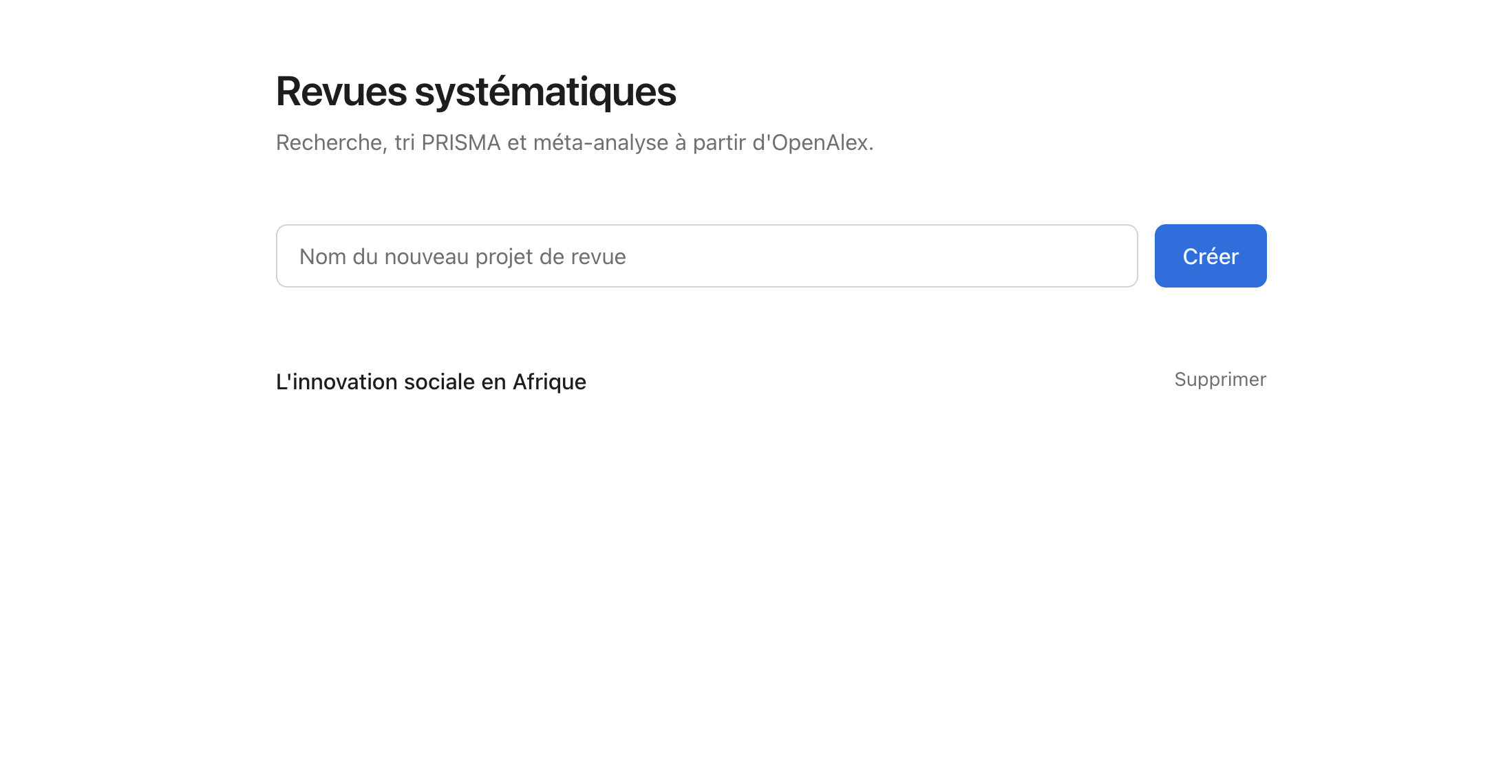 Systematic review and meta-analysis tool